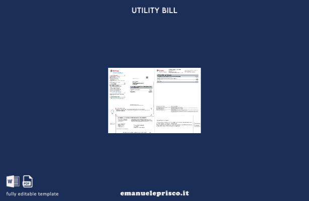 modello word di bolletta delle utenze Francia Total Direct Energie stile verific